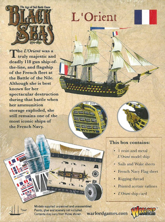 Black Seas L'Orient - okręt w skali 1:700