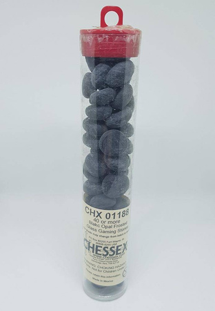 Znaczniki szklane Chessex Frosted Opal Black (40+)