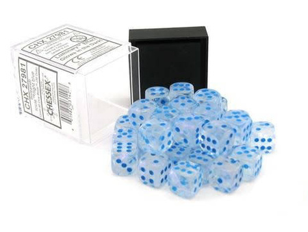 Kości 36xD6 Chessex 27981 Borealis Sopel lodu / niebieskie oczka