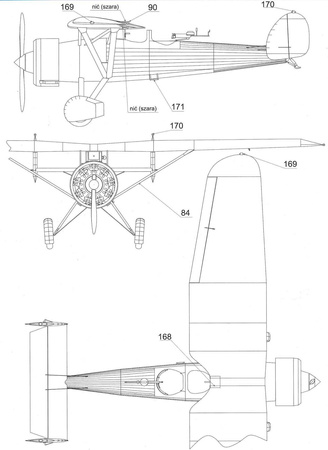 Model kartonowy WAK 8/18 PWS-17M2 (Wersja myśliwska)