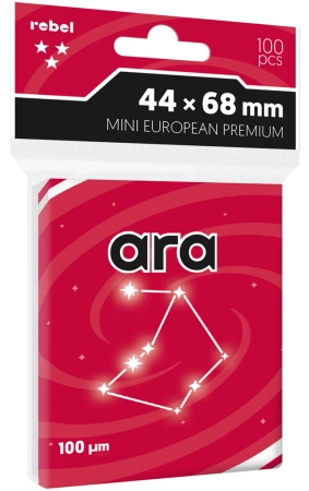 Koszulki ochronne Rebel 44x68 mm Mini European Ara Premium