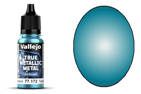Vallejo 77172 True Metallic Metal 172 Airbrush Hydra Turquoise