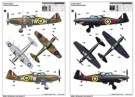 Trumpeter 02899 Boulton Paul Defiant F1
