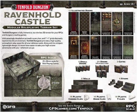 Tenfold Dungeon Ravenhold Castle Zamek - przestrzenna sceneria RPG