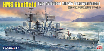Foreart 3001 HMS Sheffield Type 42 Guide Missile Destroyer Batch I model plastikowy do sklejenia i pomalowania
