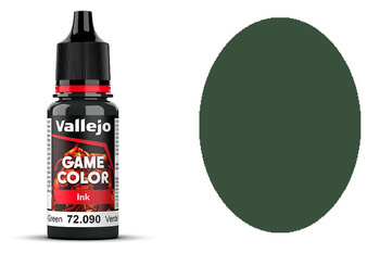 Farba Vallejo Game Color 118 72090 Ink Black Green