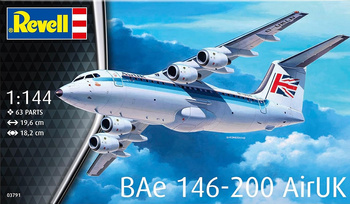 Revell 03791 BAe 146-200 AirUK model plastikowy do sklejenia i pomalowania