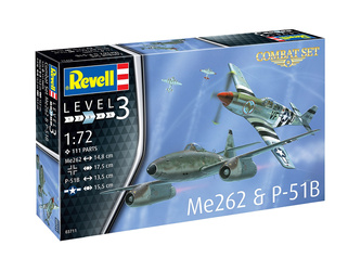 Revell 03711 Me 262 & P-51B Combat Set zestaw dwóch plastikowy do sklejenia i pomalowania