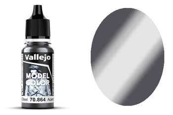 Farba Vallejo Model Color 197 70864 Natural Steel