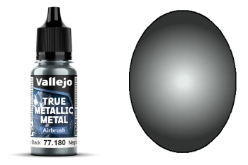 Vallejo 77180 True Metallic Metal 180 Airbrush Obsidian Black