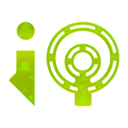 Bolt Action Objectives Markers and Template Set Acrylic