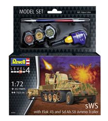 Revell 63293 SWS Flak 43 & Sd.Ah 58 Ammo Trailer Model Set zestaw plastikowy do sklejenia i pomalowania
