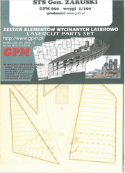 GPM Wręgi do modelu kartonowego STS Generał Zaruski w skali 1:100