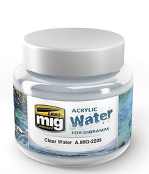 AMMO MIG-2205 Acrylic water for dioramas Clear Water