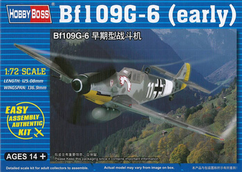 Hobby Boss 80225 BF109G-6 (early) prosty model plastikowy do sklejenia i pomalowania