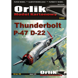 Orlik 198 Thunderbolt P-47 D-22 Pengie - offset model kartonowy do złożenia i sklejenia