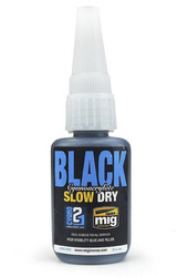 AMMO MIG 8034 Black Slow Dry Cyanoacrylate