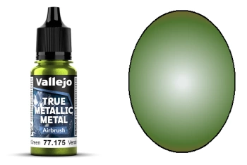 Vallejo 77175 True Metallic Metal 175 Airbrush Amber Green