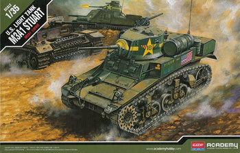 Academy 13269 M3A1 Stuart U.S. Light Tank model plastikowy do sklejenia i pomalowania