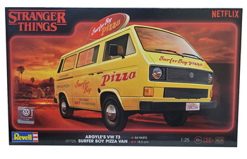 Revell 07725 Stranger Things Argyle's Volkswagen Transporter T3 Surfer Boy Pizza Van  model plastikowy do sklejenia i pomalowania