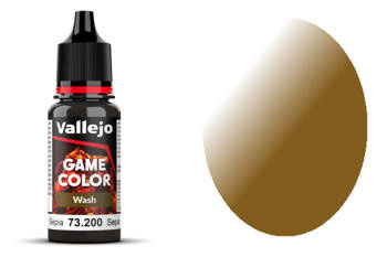 Farba Vallejo Game Color 87 73200 Wash Sepia