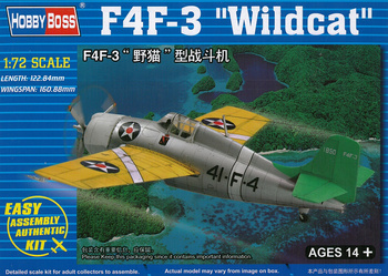 Hobby Boss 80219 F4F-3 "Wildcat" model plastikowy do sklejenia i pomalowania dla początkujących