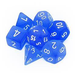 Kości zestaw RPG Chessex Frosted Blue w/White