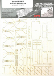 GPM Wręgi do modelu kartonowego ss Sołdek w skali 1:100