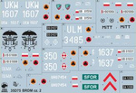 Toro Model 35D75 BRDM w Wojsku Polskim - cz. 2 zestaw kalkomanii do modeli w skali 1/35