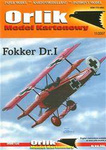 Model kartonowy Orlik 044 Samolot Fokker Dr. I (von Richthofen)