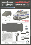 Model kartonowy Kartonowy Express KEX003 Opel Vivaro Policja