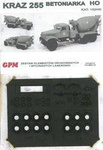 Model kartonowy GPM 152H0 Kraz 255 Betoniarka skala 1:87(H0)