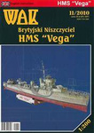Model kartonowy WAK 11/10 niszczyciel HMS Vega (L 41)