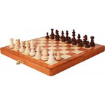 Szachy drewniane magnetyczne drukowane 26,5 cm