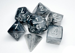 Kości zestaw RPG Chessex 27578 Nebula Smoke w/Silver Luminary 