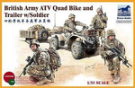 Bronco British Army ATV QuadBike and trailer w/S.