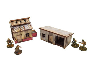 Micro Art H00129 WW2 Normandy Small Sheds with Dovecote (28 mm) - szopy z gołębnikiem