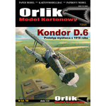 Orlik 160 Kondor D.6 Prototyp myśliwca z 1918 roku model kartonowy do sklejenia