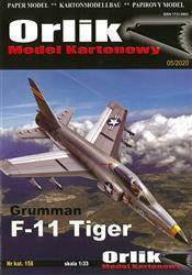 Orlik 158 Grumman F-11 Tiger model kartonowy do złożenia i sklejenia