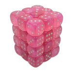 Kości 36xD6 Chessex 27984 Borealis Różowe / srebrne oczka