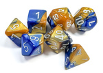 Kości zestaw RPG Chessex 26422 Gemini Blue-Gold w/White