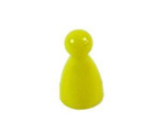 Pionki z główką do gry plastik żółte - 5 szt