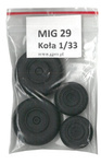 GPM Koła żywiczne do modeli kartonowych MiG-29 w skali 1:33