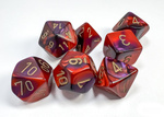 Kości zestaw RPG Chessex 26426 Gemini Purple-Red / Gold Polyhedral