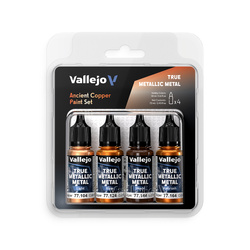 Vallejo 77253 True Metallic Metal Ancient Copper Paint Set