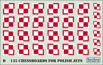 ModelMaker D48135 Polish Chessboards For Polish Jets zestaw kalkomanii w skali 1:48