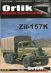 Orlik 059 Samochód ciężarowy Ził-157K model kartonowy do złożenia i sklejenia