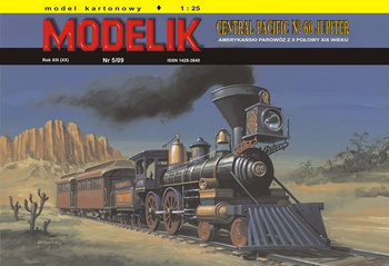 Modelik 5/09 Central Pacific No. 60 Jupiter model kartonowy do sklejenia