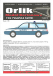 Orlik A031 FSO Polonez Kombi Policja prosty model kartonowy do sklejenia