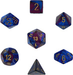 Kości zestaw RPG Chessex 26428 Gemini Blue-Purple w/Gold